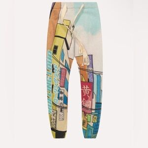 RARE Rolling Loud Merch Knitted Joggers Anime Scene & Japanese Writing Large